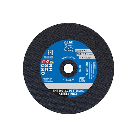 Pferd Die Grinder Wheel, 24 Grit, 4" x 1/8 69420